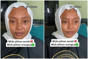 Dirias jadi pengantin Sunda pakai MUA pilihan orang tua, hasil makeup cewek ini bak beda orang