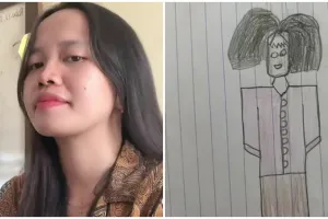 Diberi tugas gambar bu guru, 9 potret hasil karya siswa SD ini kocaknya bikin capek ketawa