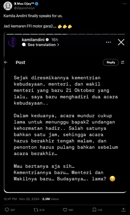 Kamila Andini bocorkan alasan FFI molor berbagai sumber