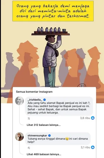 seleb-seleb yang beri sumbangan dan simpati berbagai sumber