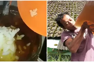 11 Potret nyeleneh orang menikmati es teh ini bikin nggak habis pikir