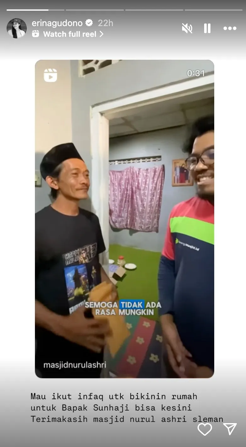 Erina Gudono donasi buat penjual es teh © 2024 Instagram