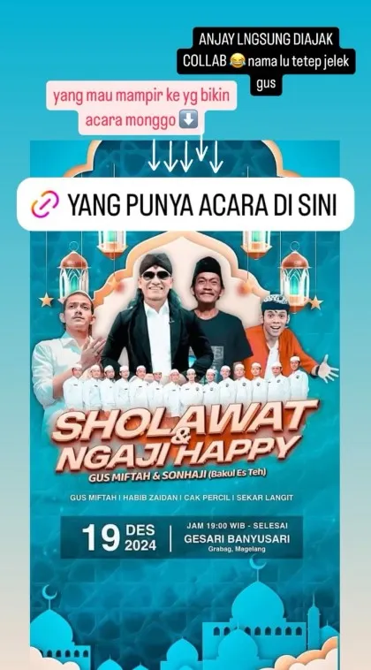 Kronologi Gus Miftah hina pedagang es teh © berbagai sumber