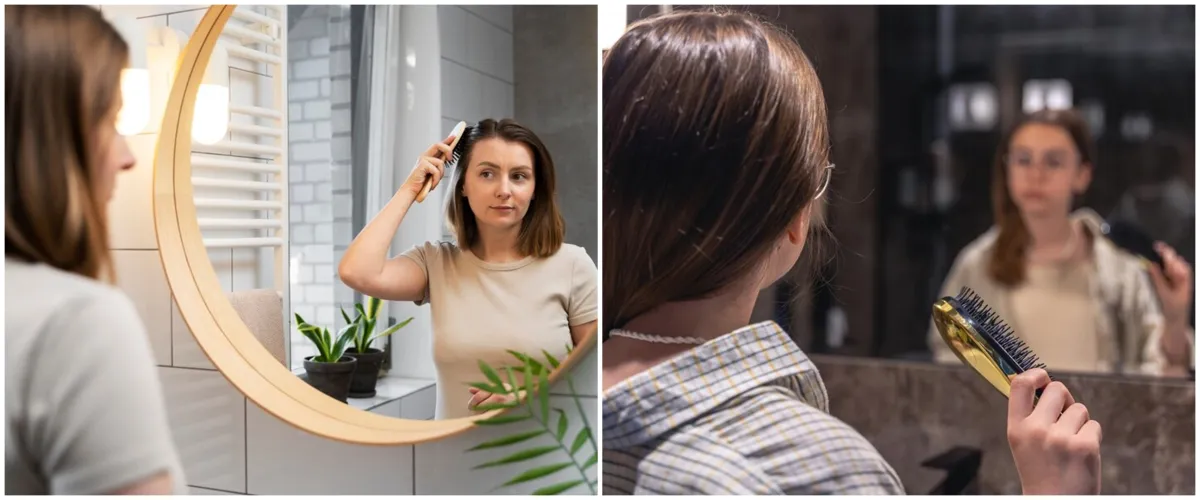 Nggak cuma diganggu makhluk halus, ini 7 makna menyisir rambut sambil berdiri di depan cermin tengah m