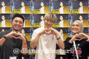 Momen bahagia Dian Ayu Lestari ketemu Chanyeol EXO di backstage, peran suami bikin salut