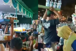 Ramai pedagang es teh jualan di pengajian akbar Gus Iqdam, kehadirannya tuai pro dan kontra