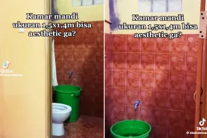 Semua estetik asal ada duit, transformasi kamar mandi 1,5 meter ini mewah dilengkapi mini akuarium