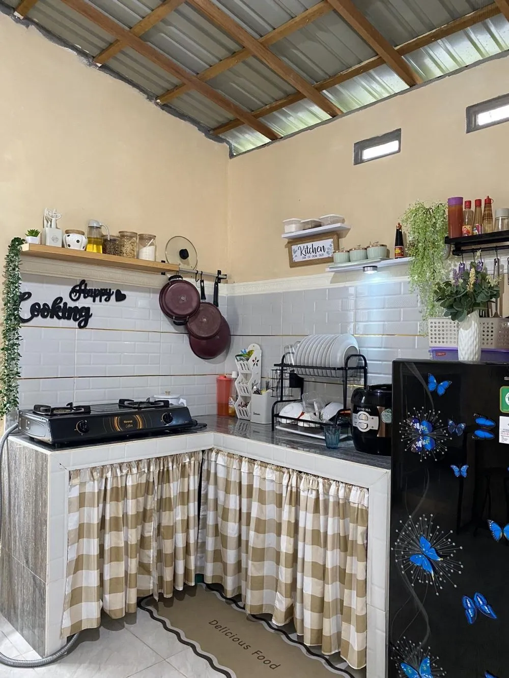 dapur minimalis tanpa kitchen set © TikTok dapur minimalis tanpa kitchen set © TikTok