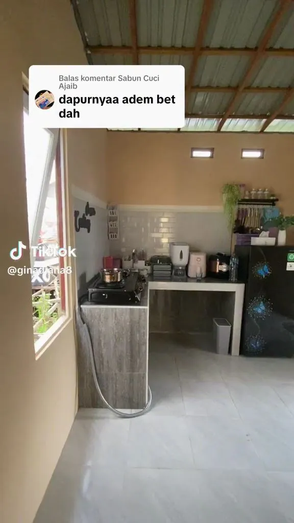 dapur minimalis tanpa kitchen set © TikTok dapur minimalis tanpa kitchen set © TikTok