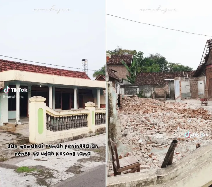 renovasi rumah nenek © TikTok
