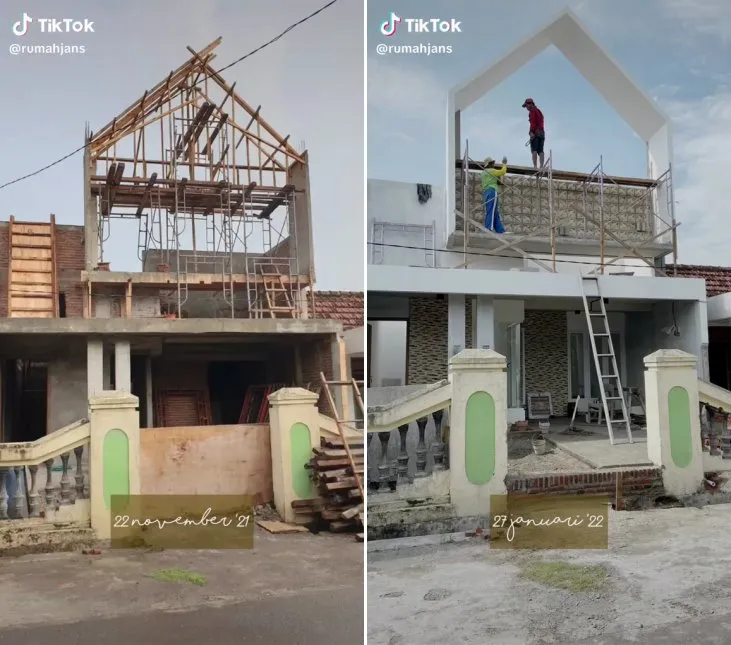 renovasi rumah nenek © TikTok