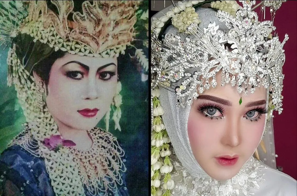 beda makeup pengantin dulu sekarang © TikTok beda makeup pengantin dulu sekarang © TikTok