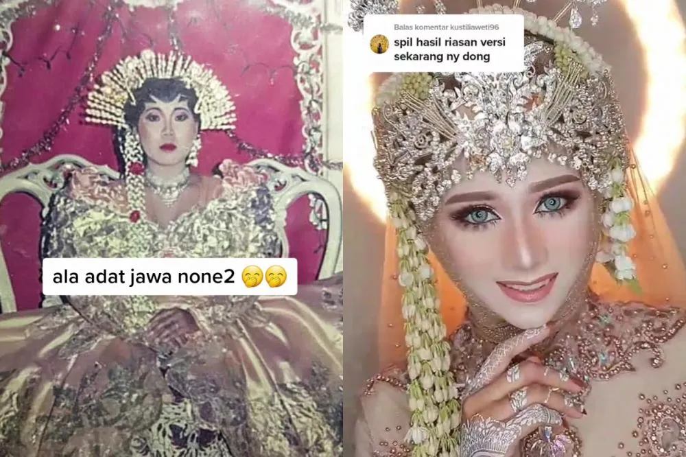 beda makeup pengantin dulu sekarang © TikTok beda makeup pengantin dulu sekarang © TikTok