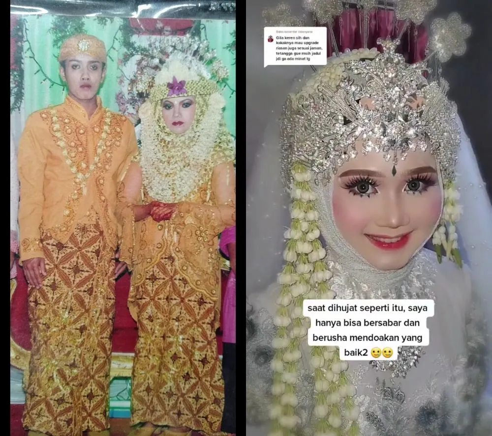 beda makeup pengantin dulu sekarang © TikTok beda makeup pengantin dulu sekarang © TikTok