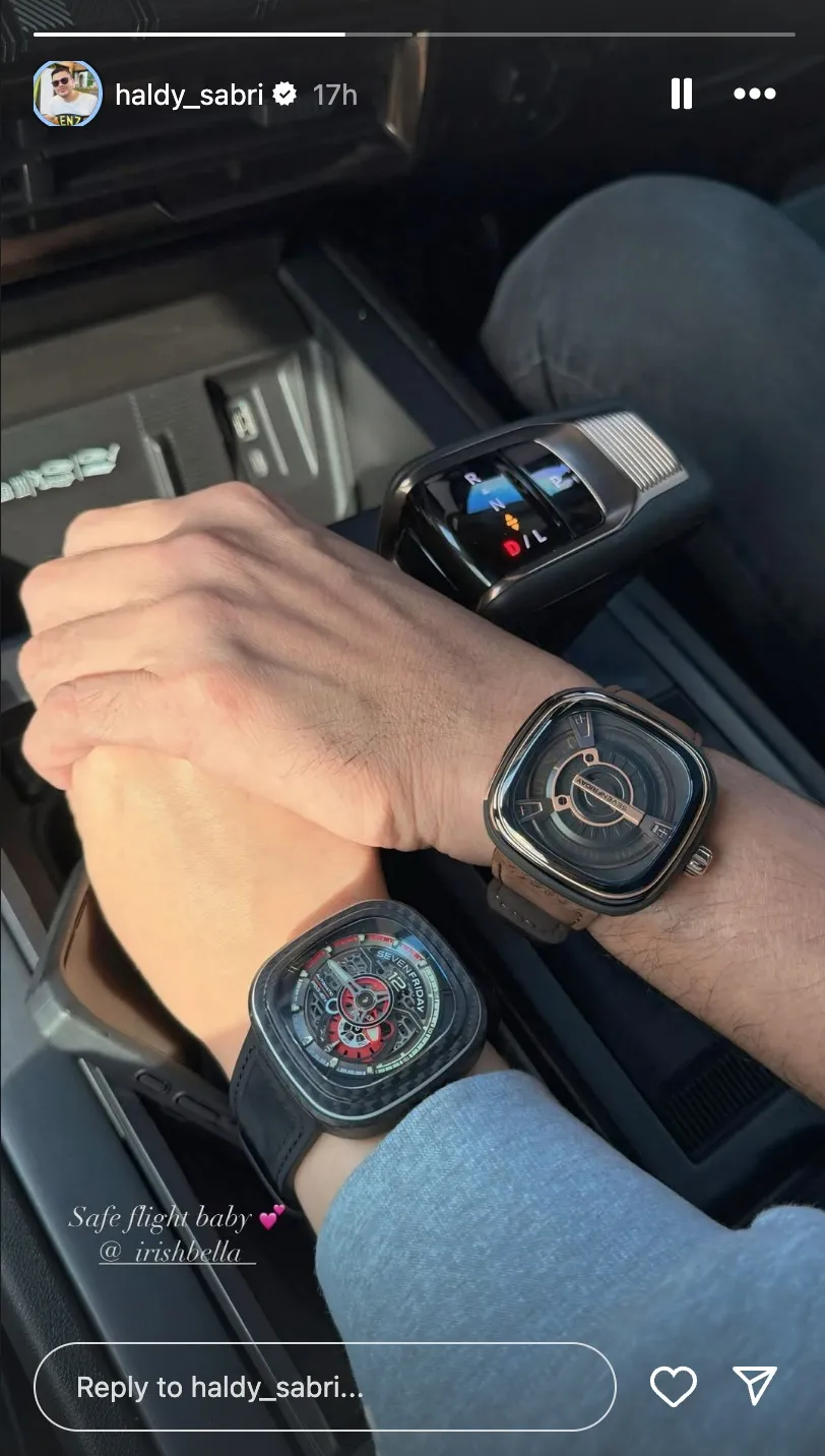 Momen Haldy Sabri antar Irish Bella ke Belgia © 2025 Instagram