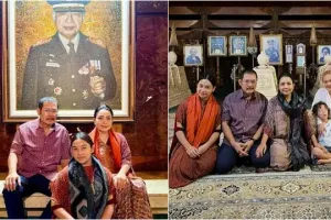 6 Potret Mayangsari dan Bambang Trihatmodjo ziarah ke makam Soeharto, ajak Khirani