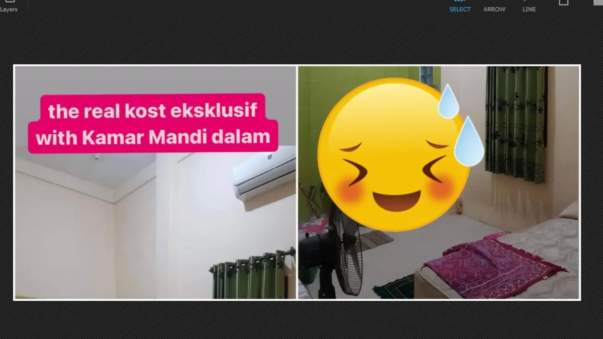 Kamar kos eksklusif ini desainnya di luar dugaan, kamar mandi dalam tapi posisi jamban bikin heran