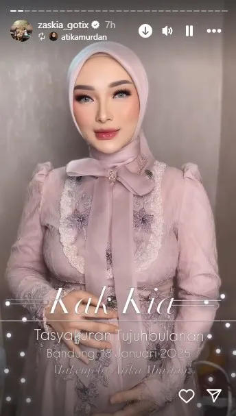 Zaskia Gotik 7 bulanan hamil anak ketiga © Instagram