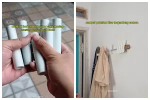 Cara buat gantungan baju multifungsi yang irit tempat, murah hanya gunakan bahan bekas