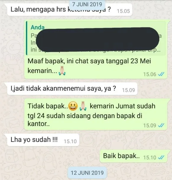 chat lucu mahasiswa akhir dengan dosen pembimbing Berbagai sumber