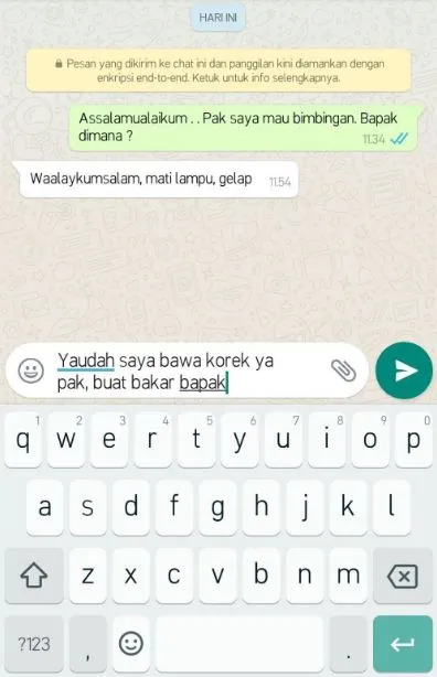 chat lucu mahasiswa akhir dengan dosen pembimbing Berbagai sumber
