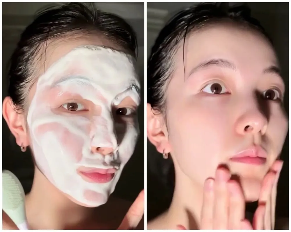 Cara bikin masker antiaging pakai beras © TikTok Cara bikin masker antiaging pakai beras © TikTok