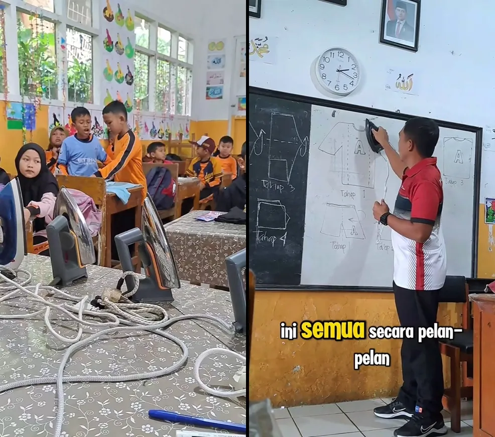 guru olahraga ajarkan murid nyetrika dan lipat pakaian © 2025 TikTok guru olahraga ajarkan murid nyetrika dan lipat pakaian © 2025 TikTok