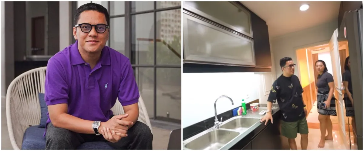 Punya penthouse dekat mall, 9 potret dapur minimalis Arief Muhammad ini didesain semi privat