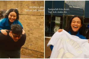 Nonton bola di Inggris, 9 momen kocak Yura Yunita dukung tim selain MU bikin Donne Maula ngambek