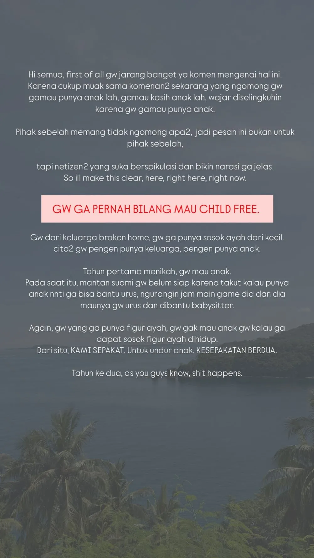 bantahan Wendy Walters dituding childfree © Instagram