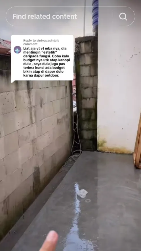 bikin dapur rumah subsidi tuai cibiran © TikTok
