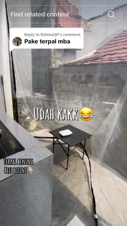 bikin dapur rumah subsidi tuai cibiran © TikTok