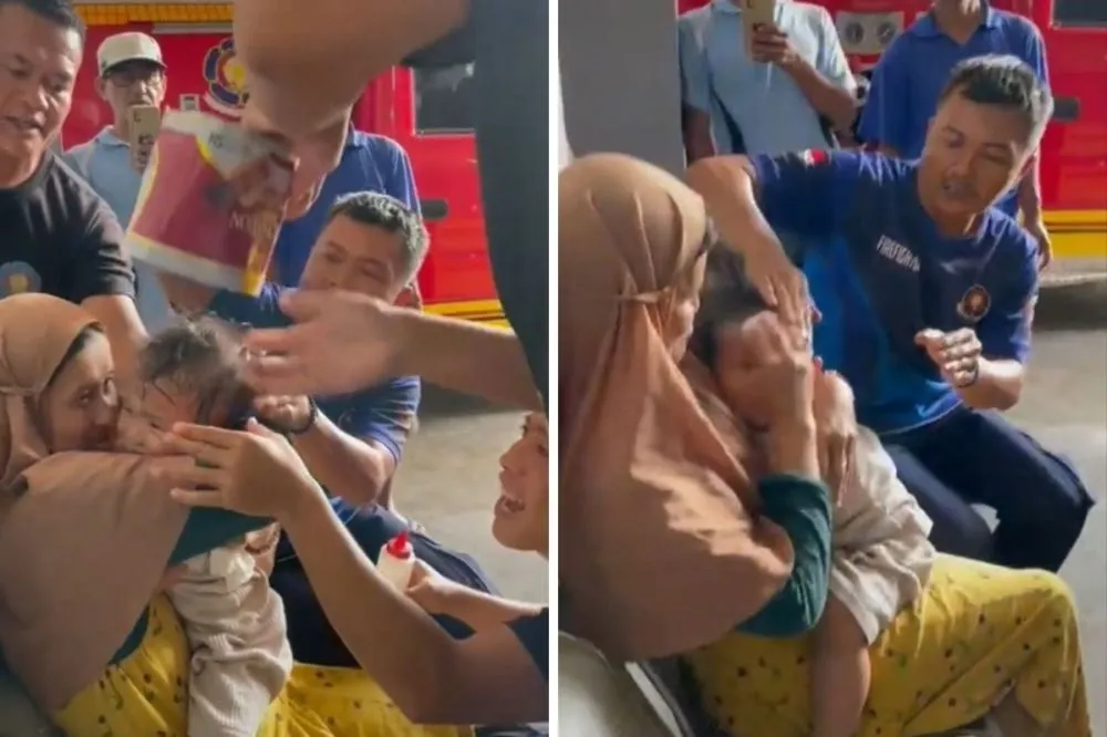 kepala balita nyangkut kaleng kue lebaran  © 2025 TikTok