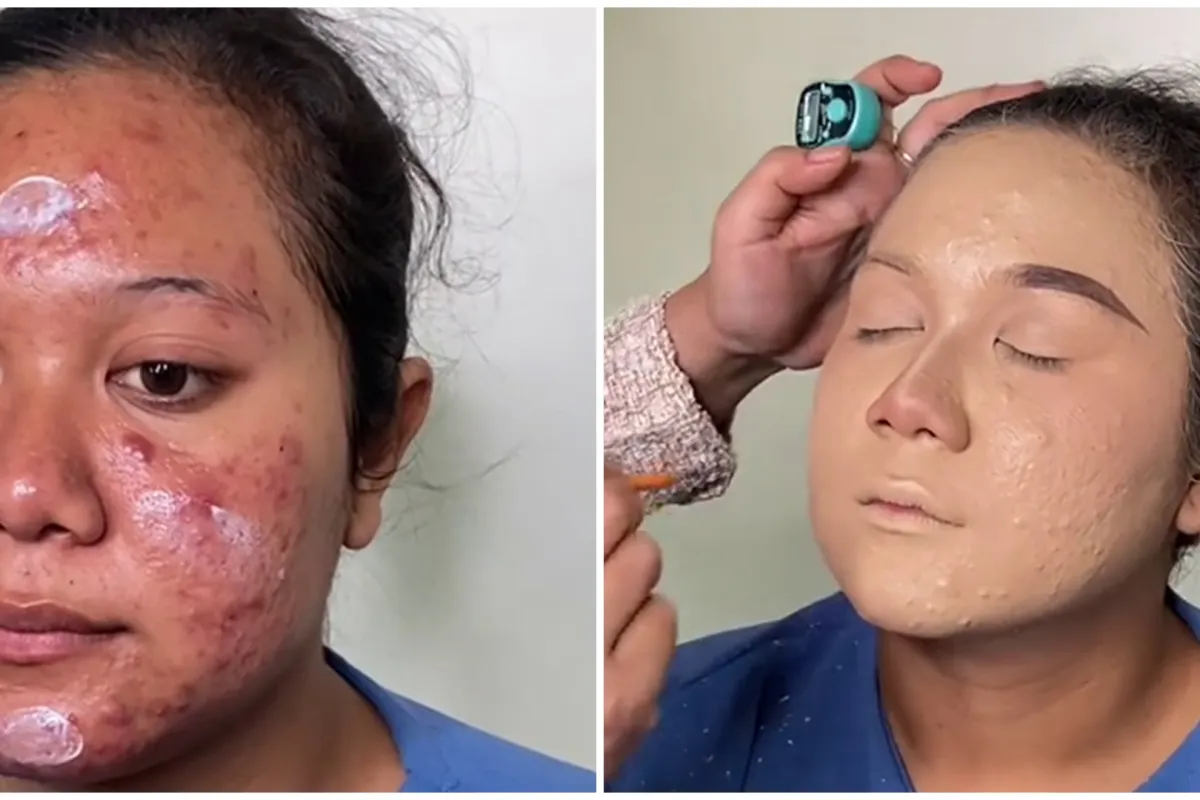 Transformasi makeup wanita berjerawat jadi pengantin Jawa ini hasilnya halus samarkan tekstur
