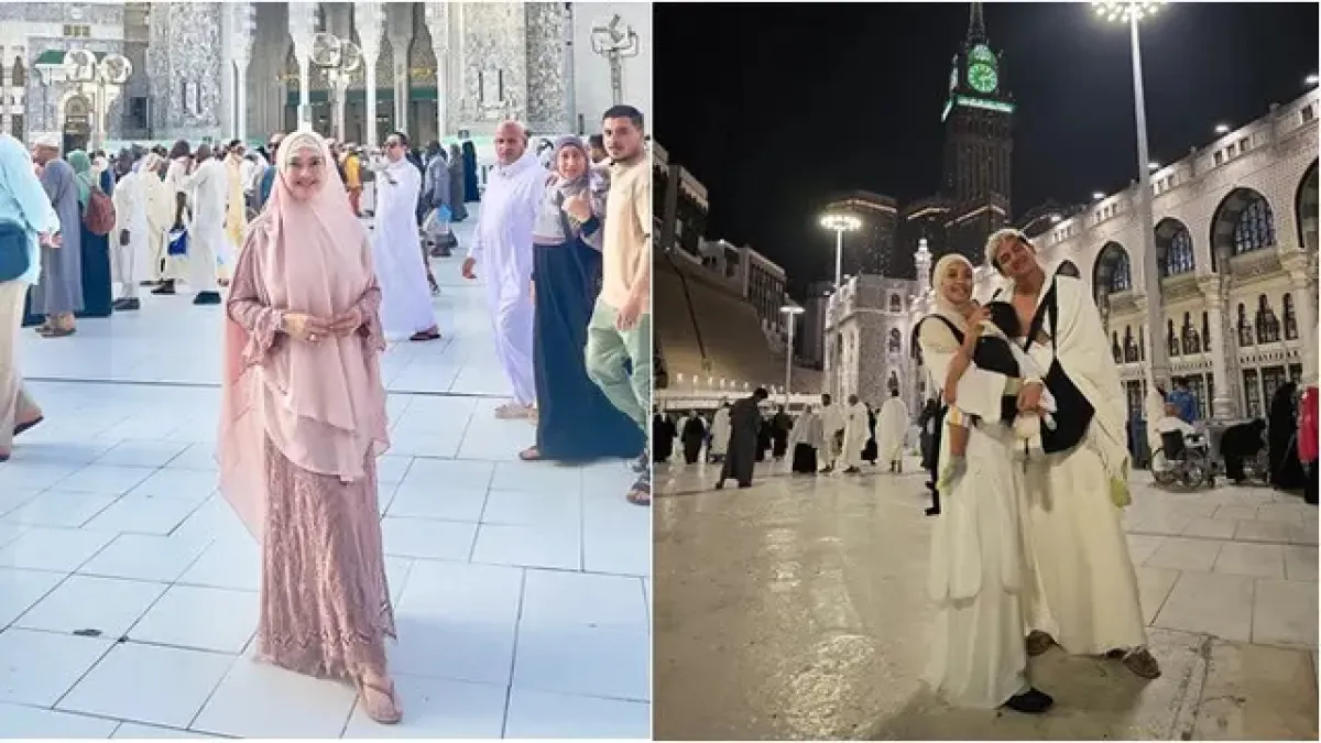 Potret bahagia 7 seleb merayakan Lebaran 2025 di Tanah Suci, Bella Saphira tampil anggun berhijab