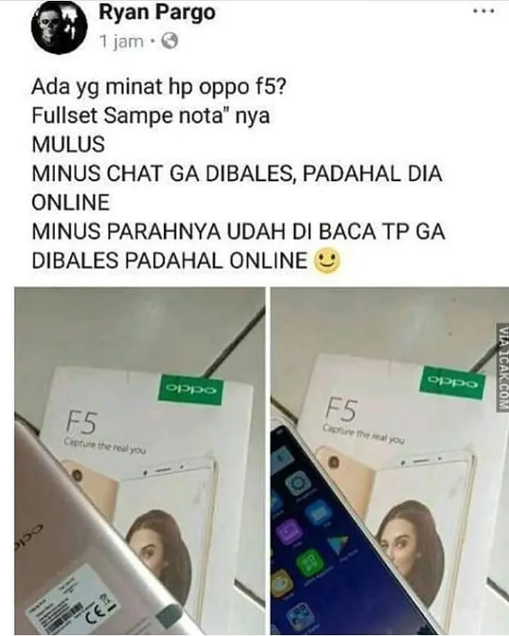 deskripsi jualan fb © Facebook