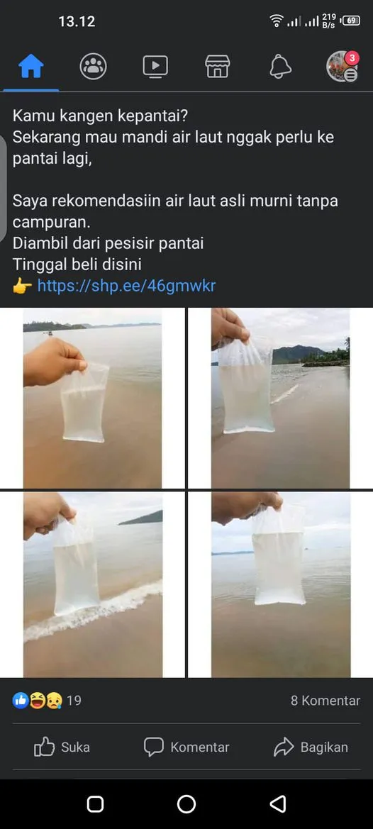 deskripsi jualan fb © Facebook