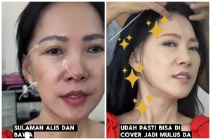 MUA auto dipuji usai makeup, potret transformasi riasan tante-tante berflek hitam ini jadi antidempul