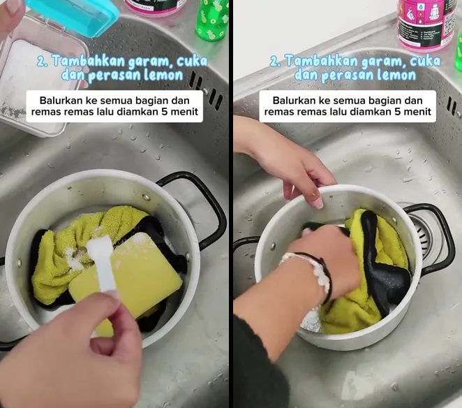 cara bersihkan spons cuci piring  © 2025 TikTok