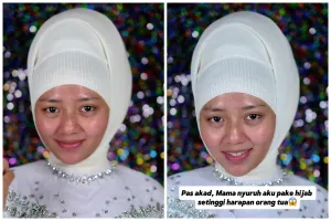 Sanggul hijabnya bikin salah fokus, transformasi makeup pengantin Jawa ini hasilnya di luar dugaan