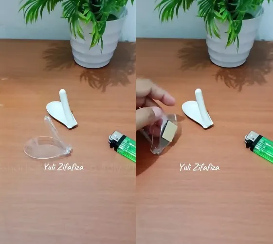 Trik kreatif mengubah sendok plastik bekas © YouTube