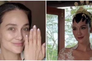 9 Potret makeup akad nikah Luna Maya, tampil flawless dengan riasan Paes Ageng modifikasi