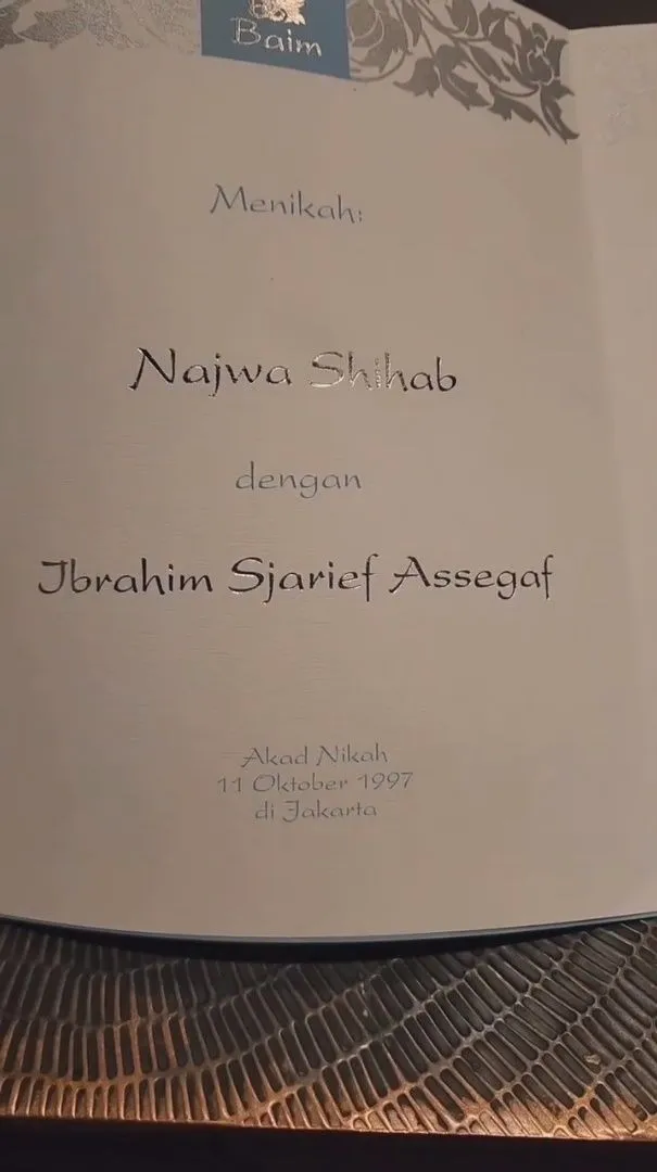 kenangan pernikahan Najwa Shihab dan Ibrahim © Instagram