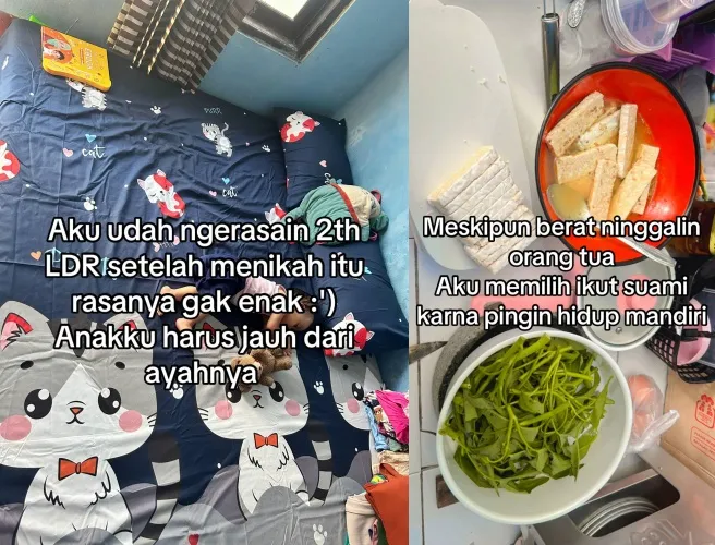 Wanita ini pilih ikut suami ngontrak © TikTok