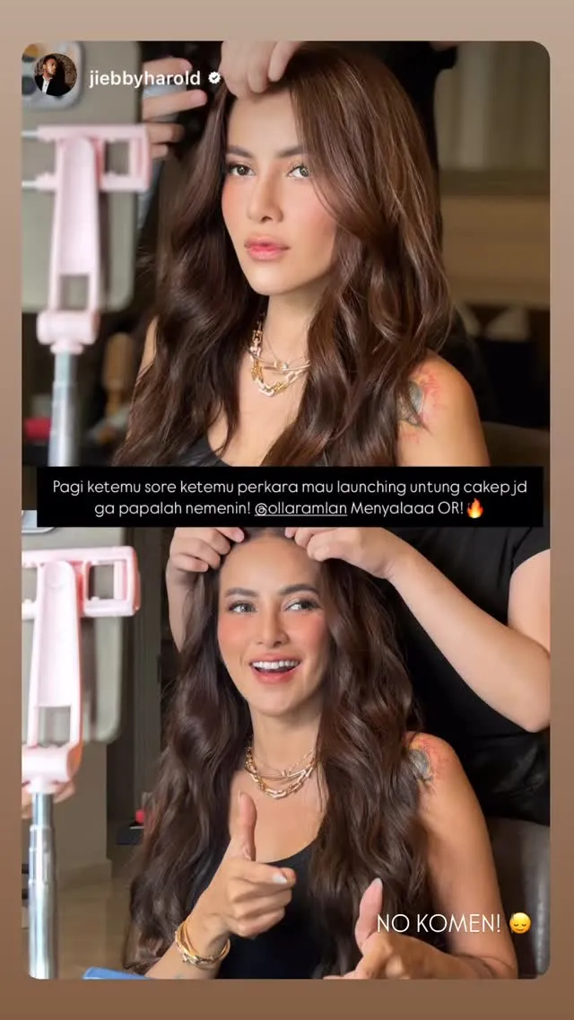 penampilan baru olla ramlan lepas hijab  © 2025 brilio.net