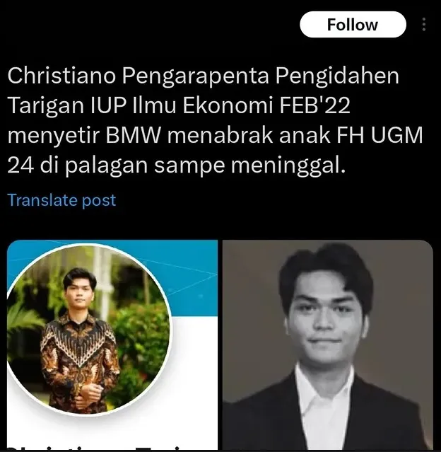 Curhat ibunda Argo mahasiswa UGM © berbagai sumber Curhat ibunda Argo mahasiswa UGM © berbagai sumber