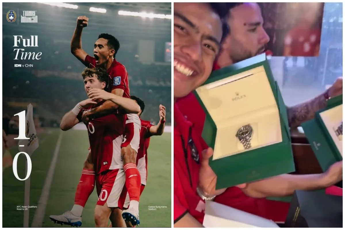Menang lawan China, Timnas Indonesia unboxing hadiah jam tangan rolex dari Prabowo, segini harganya