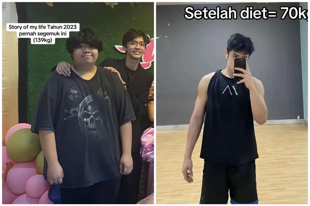 Ditolak cewek pria diet turun 70kg dalam setahun © 2025 TikTok