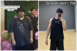 Viral kisah pria diet karena kerap ditolak cewek, setahun bobot turun 70kg, perubahannya mengejutkan