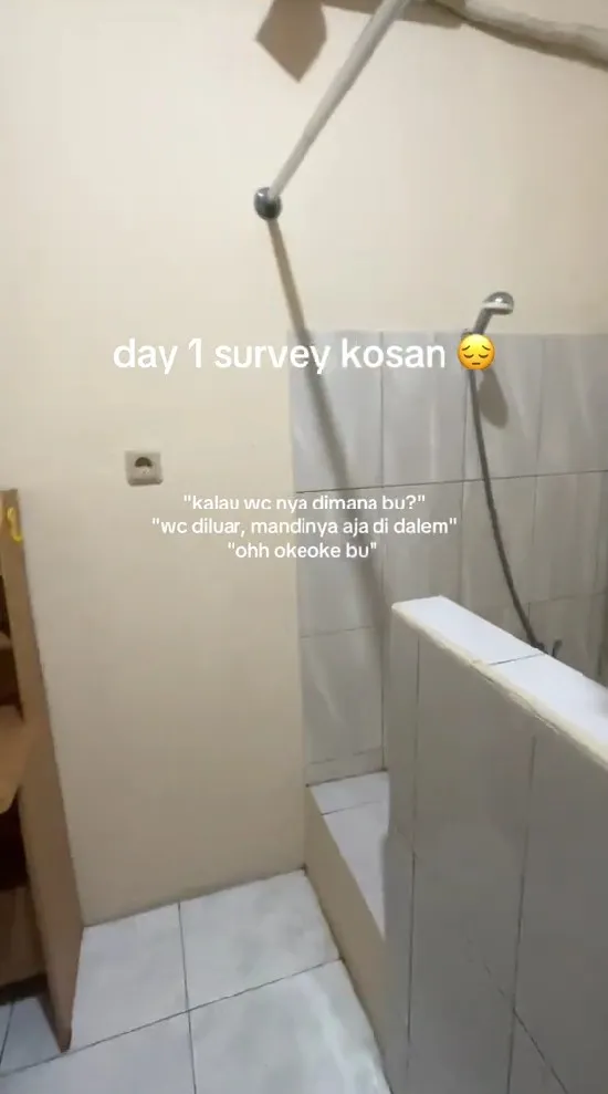 kos-kosan kamar mandi dalam desainnya bikin heran © TikTok